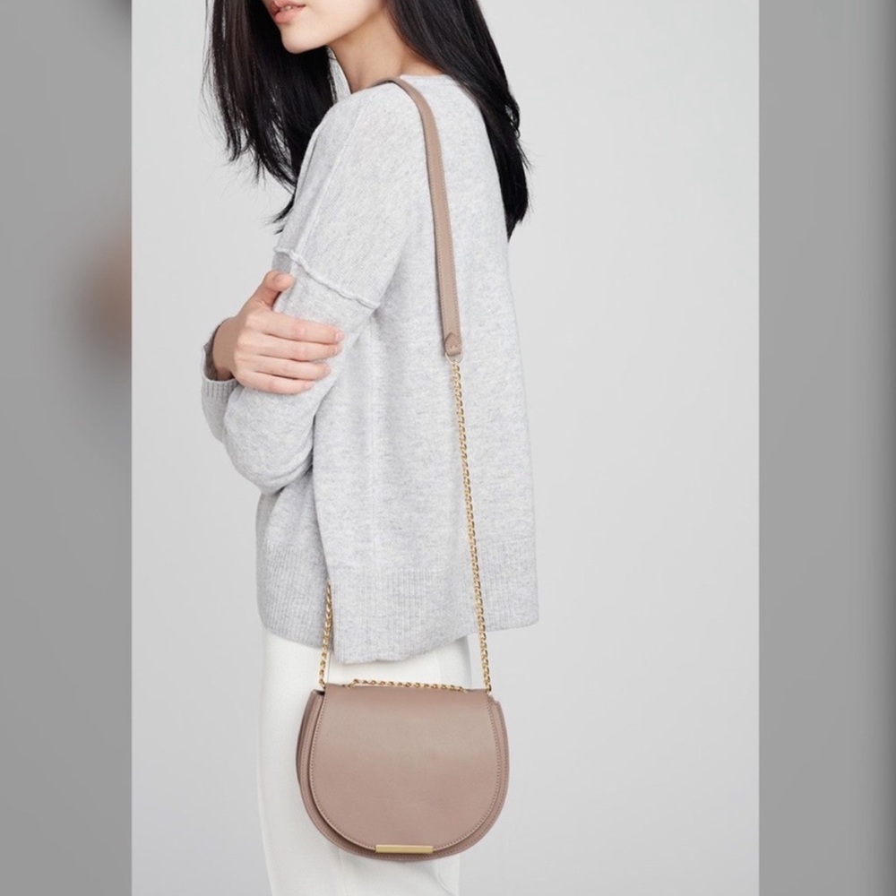 Cuyana Mini Chain Saddle Bag- Quartz